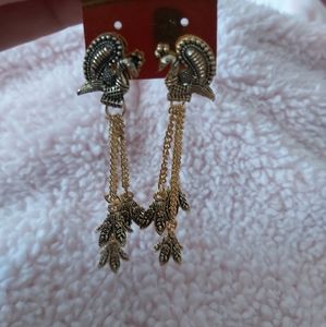 💎 Peacock dangle earrings